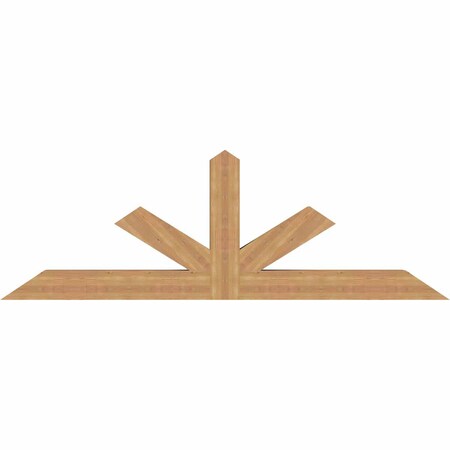 Ekena Millwork Saratoga Smooth Timber Gable Bracket, Western Red Cedar, 84"W x 28"H x 5 1/2"D x 5 1/2"F, 8/12 Pitch GBW084X28X0606SAR00SWR